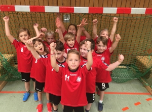 Die Minis der Handballfreunde jubelten über ein gelungenes Turnier.