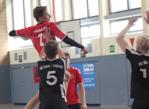 Obenauf waren Leon Hinz und die Handballfreunde-B-Jugend am Wochenende. (Foto: Heidrun Riese)