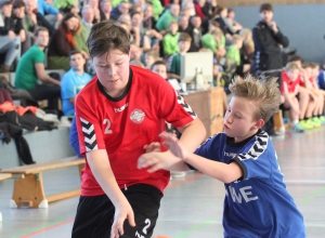 Zündeten ein Offensiv-Feuerwerk: Lukas Berstermann und die C-Jugend der Handballfreunde. (Foto: Heidrun Riese)