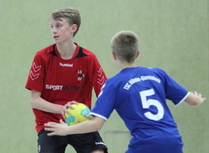 Chancenlos waren Max Opitz und die Handballfreunde beim Tabellenzweiten JSG Tecklenburger Land. (Foto: Heidrun Riese)