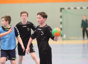 Mit zwei Toren und zwei Siegen im Gepäck kam Kilian Baumscheiper mit der U13 der Handballfreunde vom Turnier in Warendorf zurück. (Foto: Heidrun Riese)