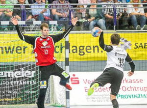 Für ihn schließt sich ein Kreis: In seinem letzten Spiel für den TV Emsdetten kehrt Nils Babin zurück nach Greven. Beim SC Reckenfeld erlernte der Torhüter das Handball-Ein-mal-Eins. (Foto: Bernd Oberheim)