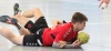 Mateusz Gucz verletzte sich am Fuß - sein Handballjahr 2019 wurde damit unsanft beendet. (Foto: Heidrun Riese)